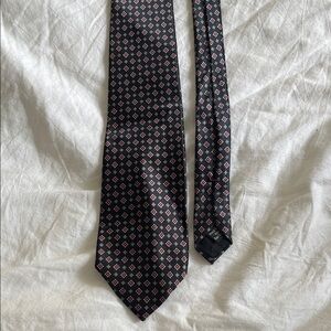 Oscar de la Renta Black and Red Patterned 60” Tie